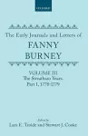 The Early Journals and Letters of Fanny Burney: Volume III: The Streatham Years, Part I, 1778-1779 cover