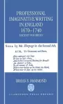 Professional Imaginative Writing in England, 1670-1740 cover