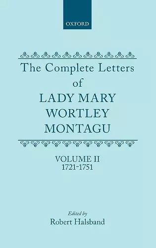 The Complete Letters of Lady Mary Wortley Montagu cover