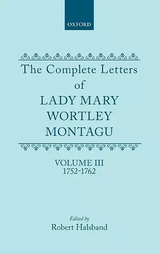 The Complete Letters of Lady Mary Wortley Montagu cover