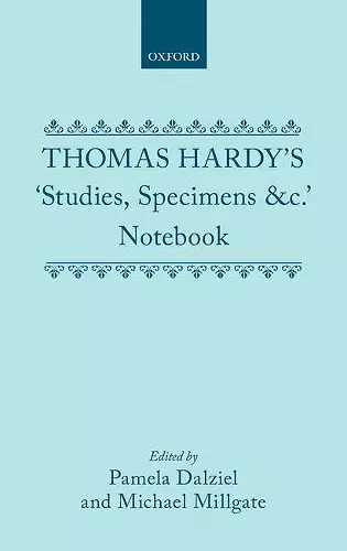 Thomas Hardy's 'Studies, Specimens &c.' Notebook cover