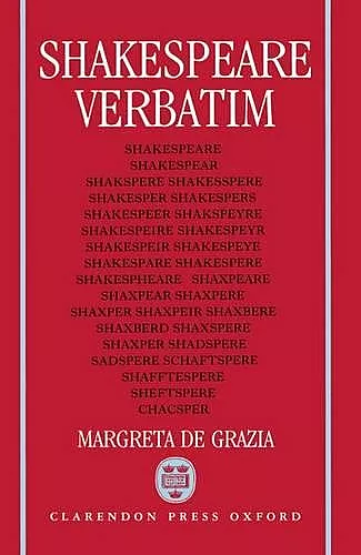 Shakespeare Verbatim cover