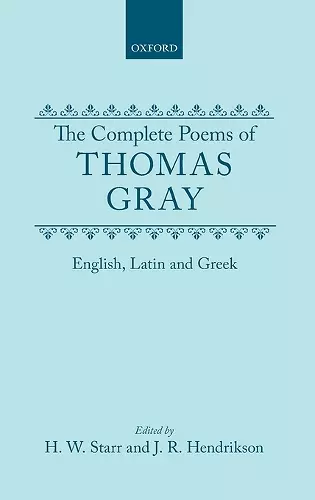 The Complete Poems of Thomas Gray cover