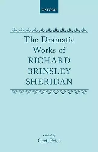 The Dramatic Works Richard Brinsley Sheridan cover