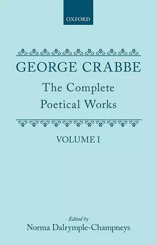 The Complete Poetical Works: Volume I cover