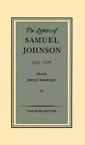 The Letters of Samuel Johnson: Volume II: 1773-1776 cover