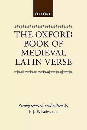 The Oxford Book of Medieval Latin Verse cover