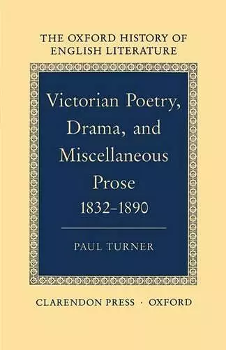 Victorian Poetry, Drama, and Miscellaneous Prose 1832-1890 cover