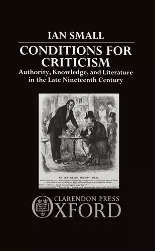 Conditions for Criticism cover