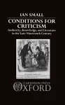 Conditions for Criticism cover