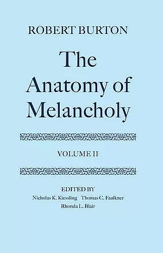 The Anatomy of Melancholy: Volume II cover