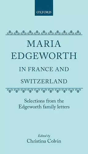 Maria Edgeworth in France and Switzerland cover