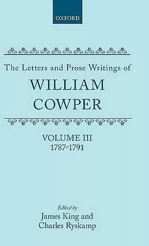 The Letters and Prose Writings: III: Letters 1787-1791 cover