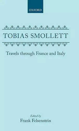 Travels through France and Italy cover