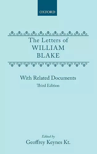 The letters of William Blake cover