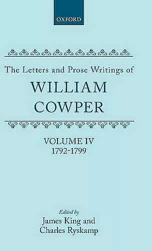 The Letters and Prose Writings: IV: Letters 1792-1799 cover