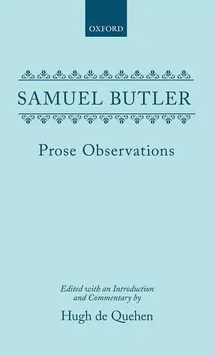 Prose Observations cover