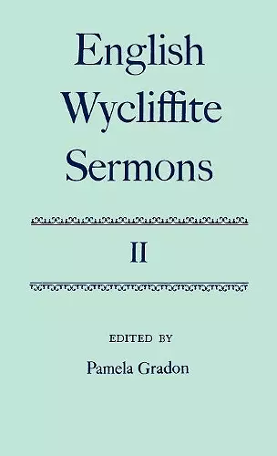 English Wycliffite Sermons: Volume II cover