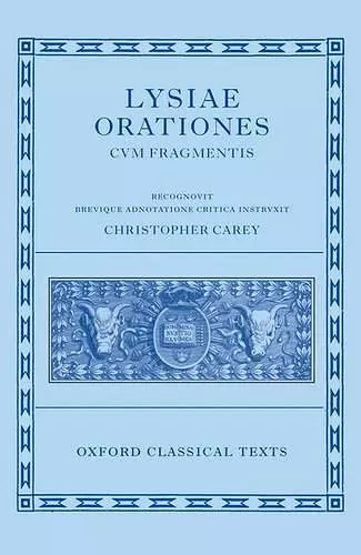 Lysiae Orationes cum Fragmentis cover