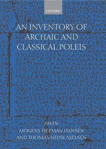 An Inventory of Archaic and Classical Poleis cover