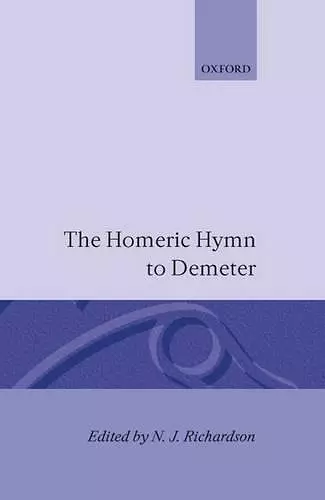 The Homeric Hymn to Demeter cover