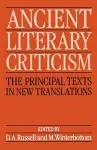 Ancient Literary Criticism cover