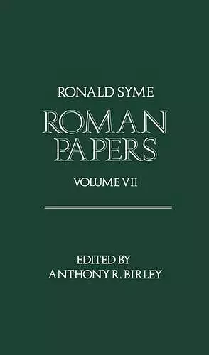 Roman Papers Volume VII cover