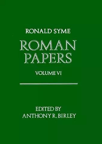 Roman Papers: Volume VI cover