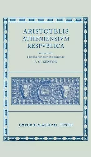 Aristotle Atheniensium Respublica cover