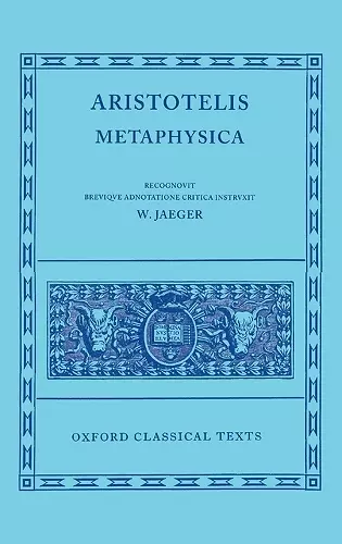 Aristotle Metaphysica cover