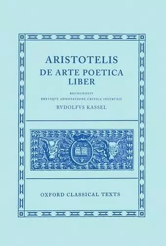 Aristotle De Arte Poetica cover