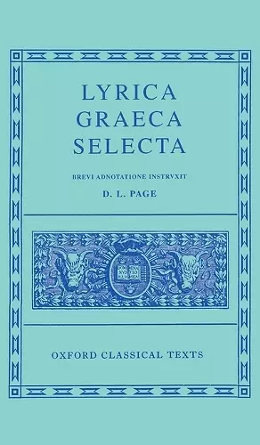 Lyrica Graeca Selecta cover