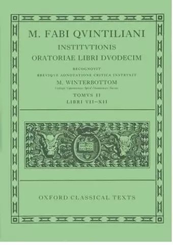 Quintilian Institutionis Oratoriae Vol. II cover