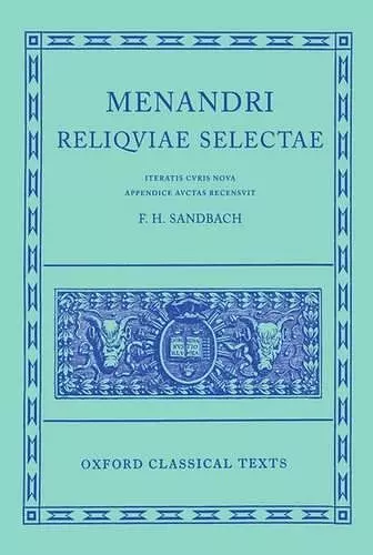 Menander Reliquiae Selectae cover