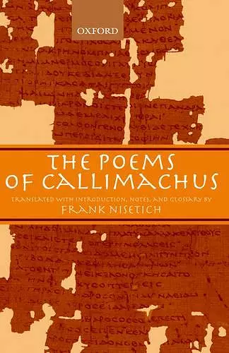 The Poems of Callimachus cover