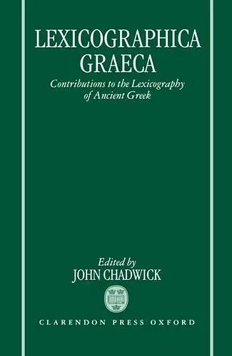 Lexicographica Graeca cover