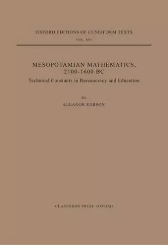 Mesopotamian Mathematics 2100-1600 BC cover