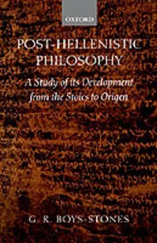 Post-Hellenistic Philosophy cover