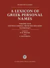 A Lexicon of Greek Personal Names: Volume III.B: Central Greece: From the Megarid to Thessaly cover