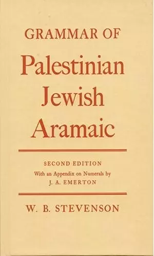 Grammar of Palestinian Jewish Aramaic cover