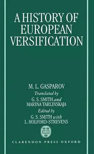 A History of European Versification cover