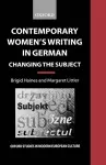 Contemporary Women's Writing in German cover