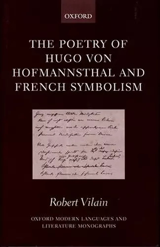 The Poetry of Hugo von Hofmannsthal and French Symbolism cover