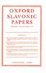 Oxford Slavonic Papers: Volume XXXIII (2000) cover