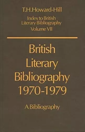 British Literary Bibliography 1970-1979 cover