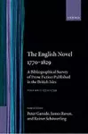 The English Novel 1770-1829: Volume I, 1770-1799 cover