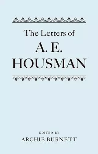 The Letters of A. E. Housman cover