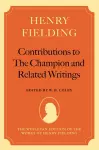 Henry Fielding: Contributions to The Champion, and Related Writings cover