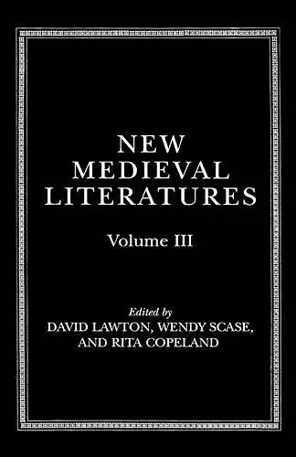 New Medieval Literatures cover