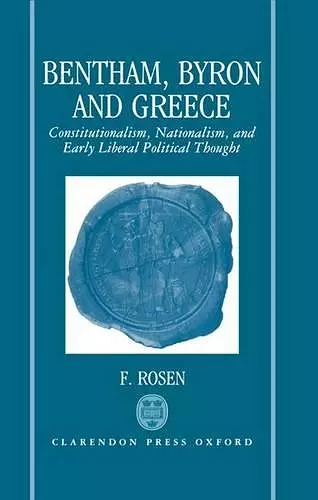 Bentham, Byron, and Greece cover